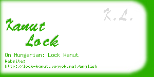 kanut lock business card